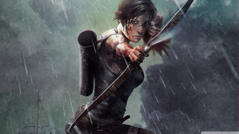 Female Archer in Rain