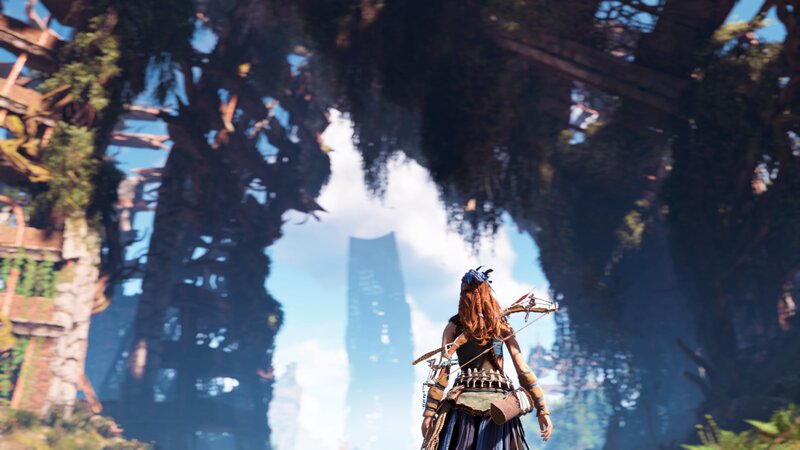 Female Archer in Ruins