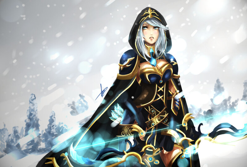 Female Archer in Snow