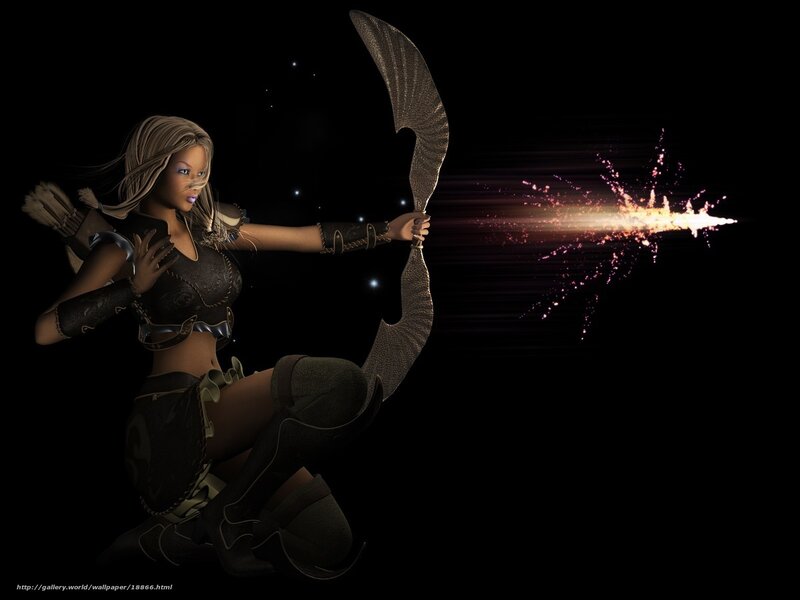 female archer in space