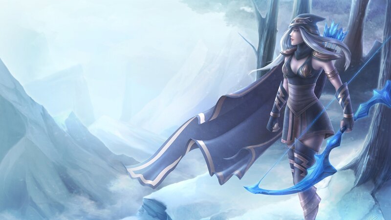 Female Archer in Winter — Blue, Cold, Serene