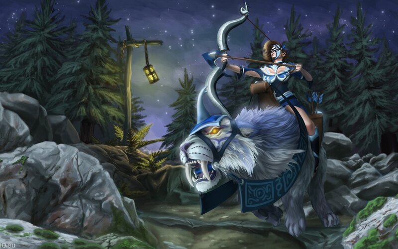 Female Archer on Saber-toothed Cat