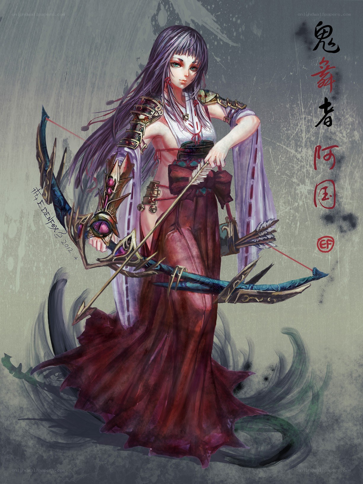 female archer warrior character