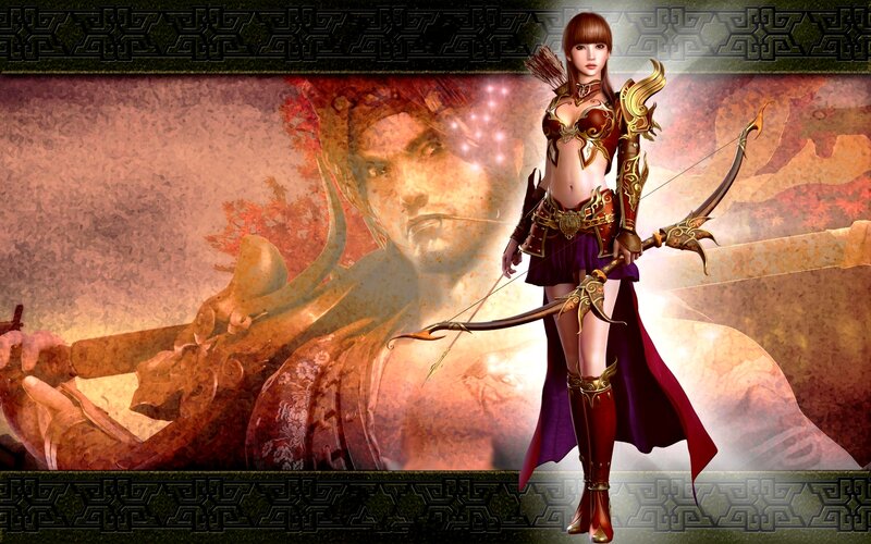 Female Archer Warrior — Red