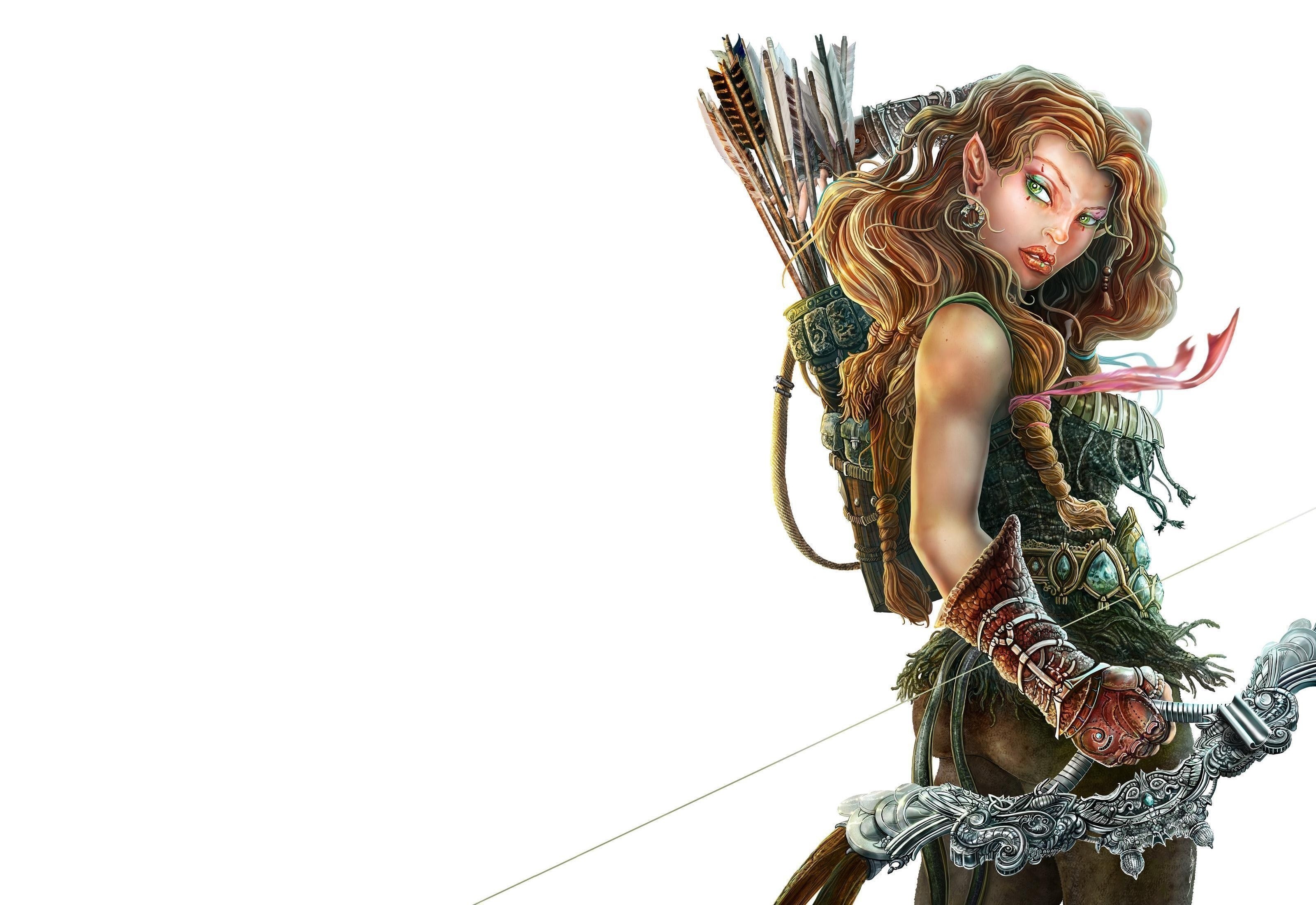 female archer with bow