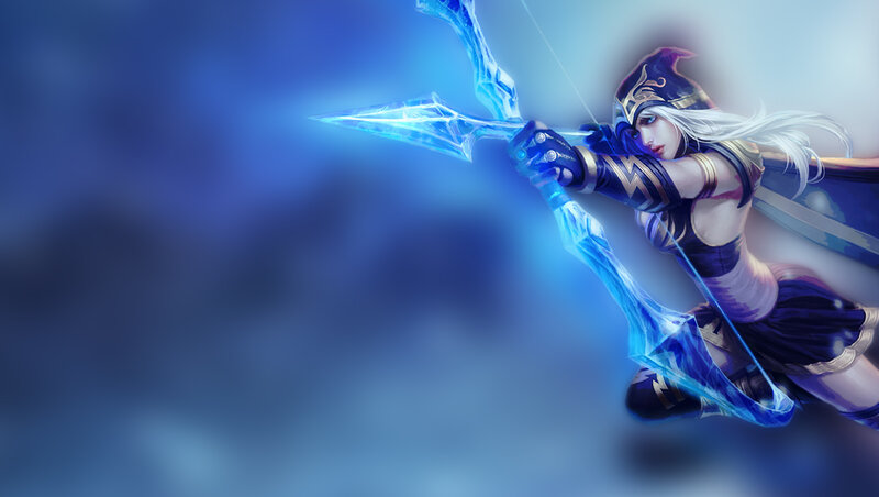 Female Archer with Bow — Blue, Dramatic, Digital Art, Arrow, Helmet