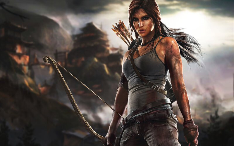 Female Archer with Bow — Gray, Dramatic, Digital Art, Bow and Arrows