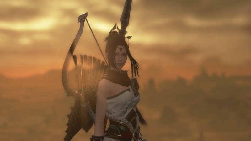 Female Archer with Bow — Orange