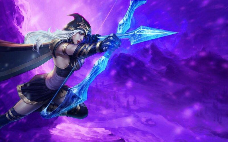 Female Archer with Bow — Purple, Dramatic, Digital Art, Arrow