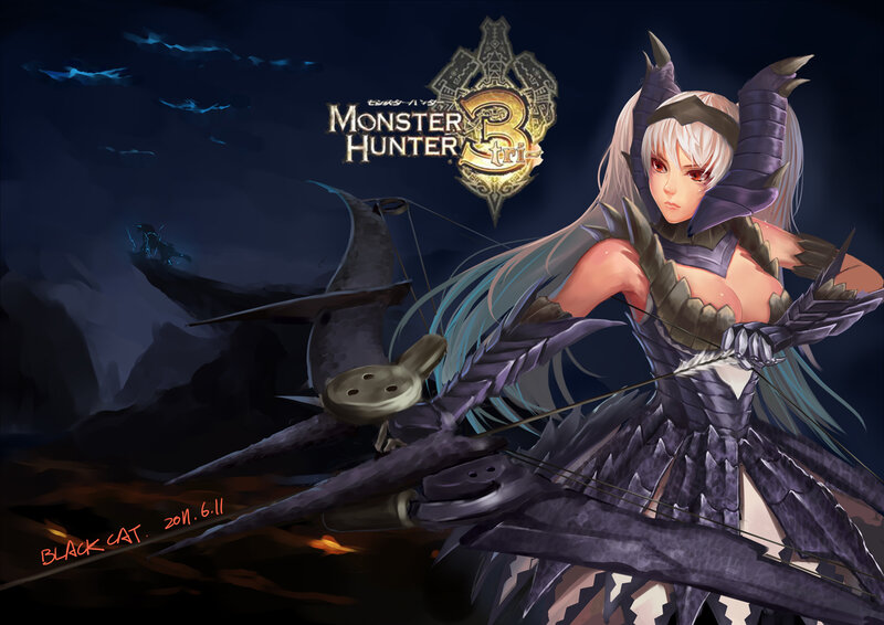 Female Archer with Bow — Purple, Dramatic