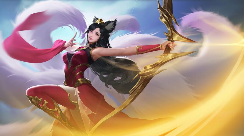 Female Archer with Fox Ears — Red