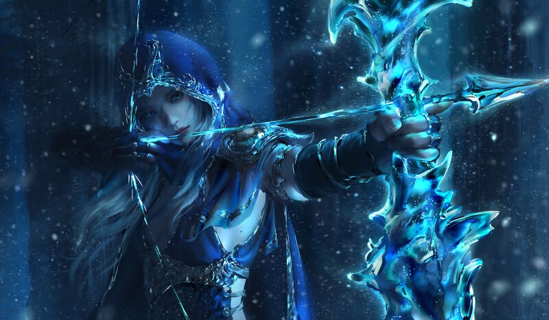 Female Archer with Ice Bow