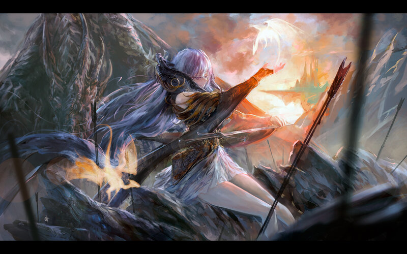 Female Archer with Long Hair