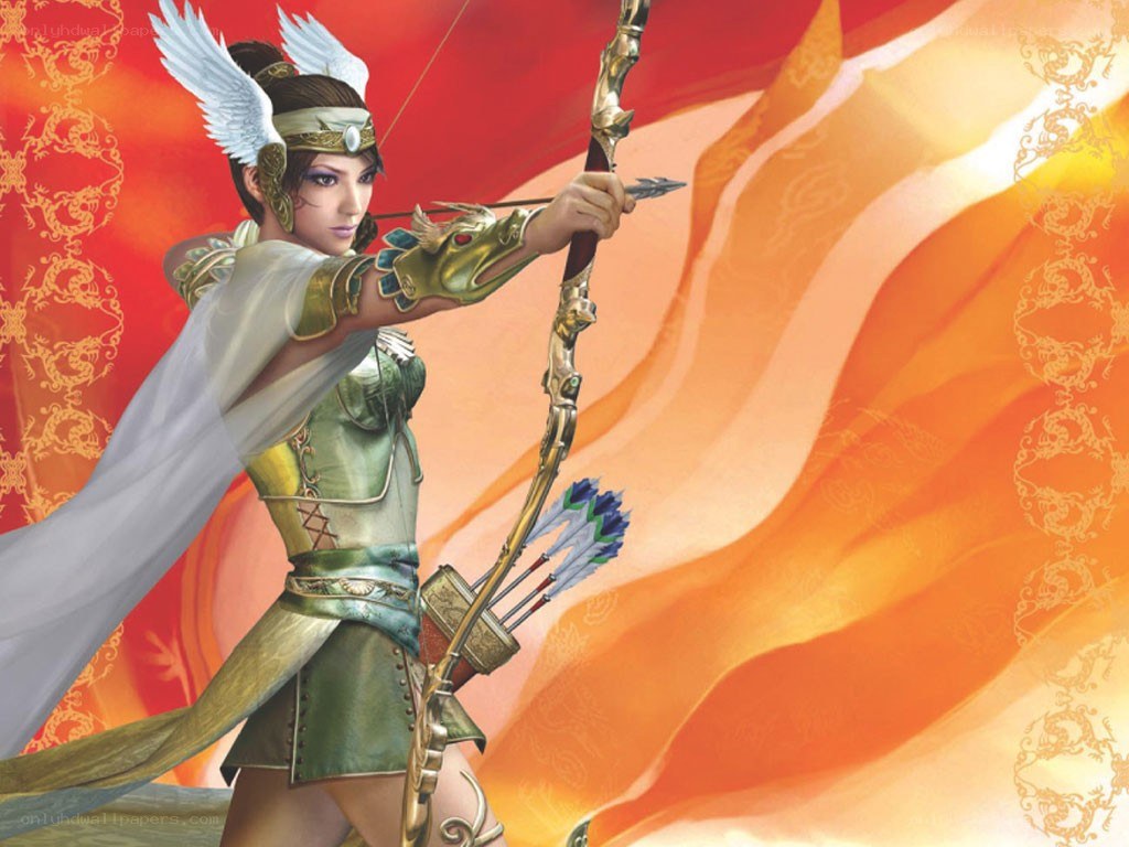 female archer with wings