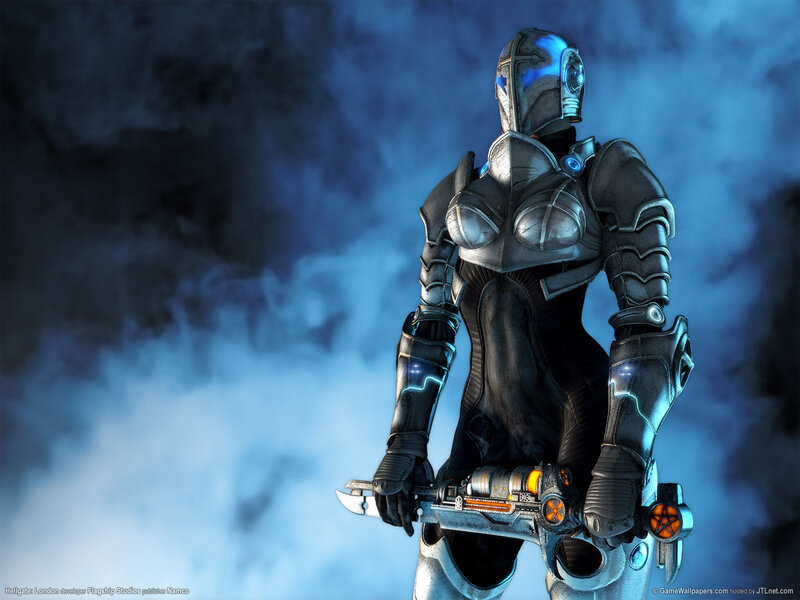 Female Armored Warrior — Blue