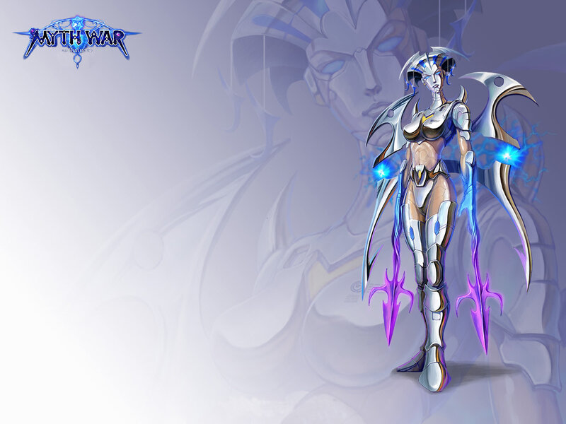 Female Armored Warrior — White