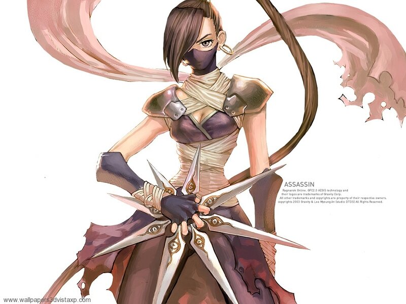 Female assassin character art