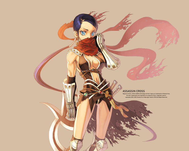 Female Assassin Character — Brown