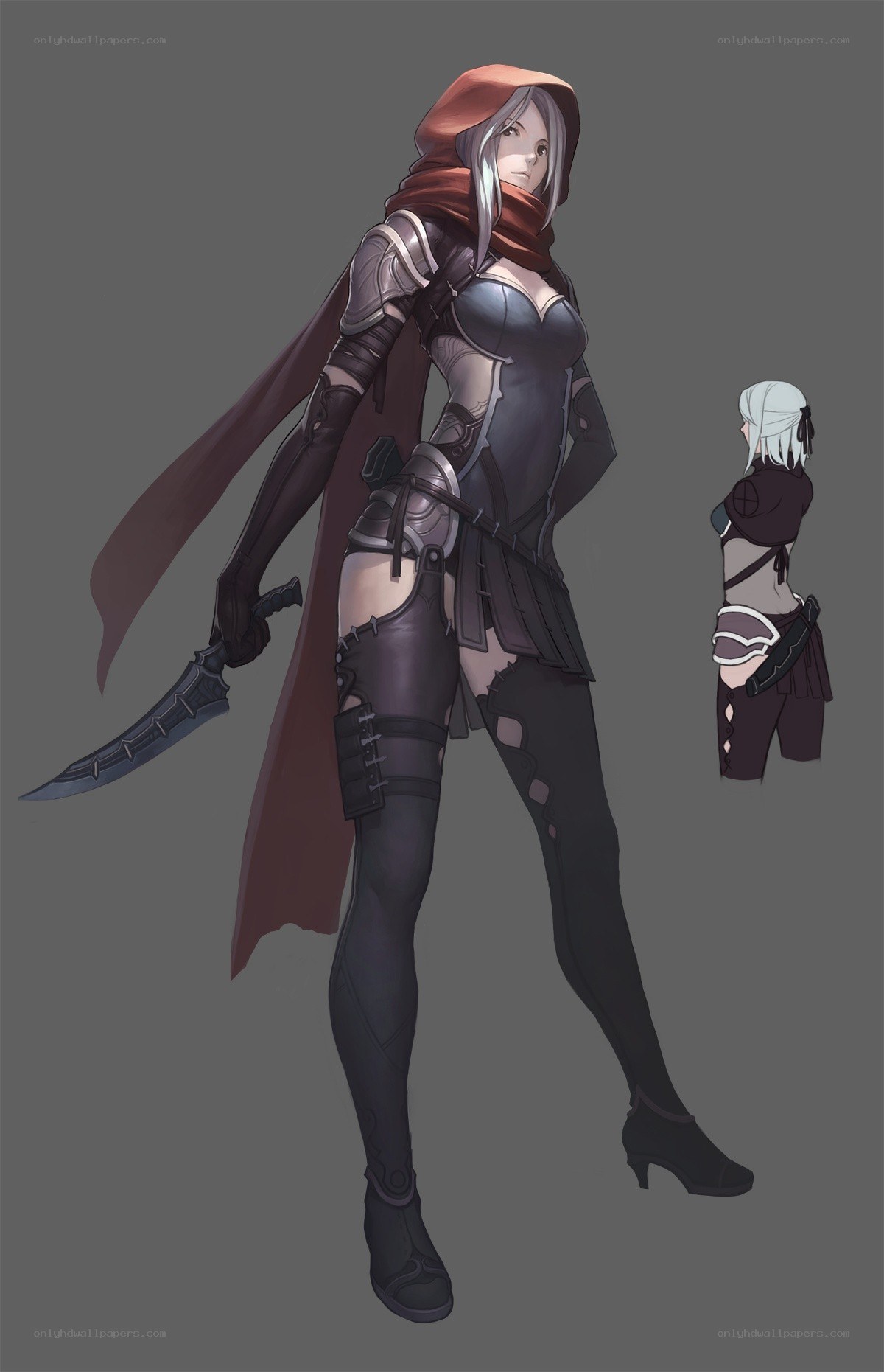 female assassin character design
