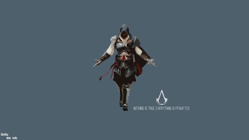 Female Assassin Character — Gray, Dramatic