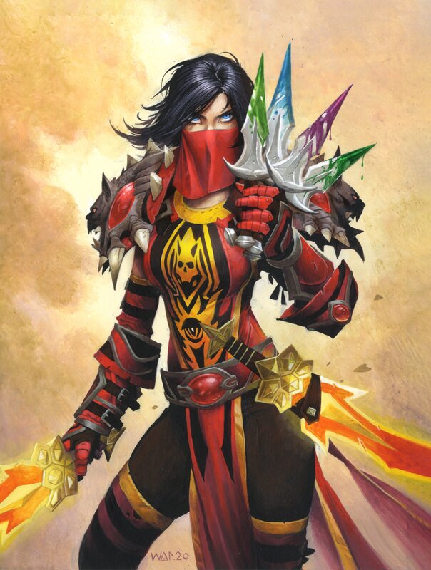 Female Assassin Warrior — Red