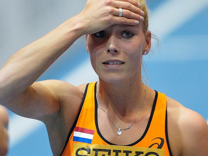 Female Athlete in Orange Top