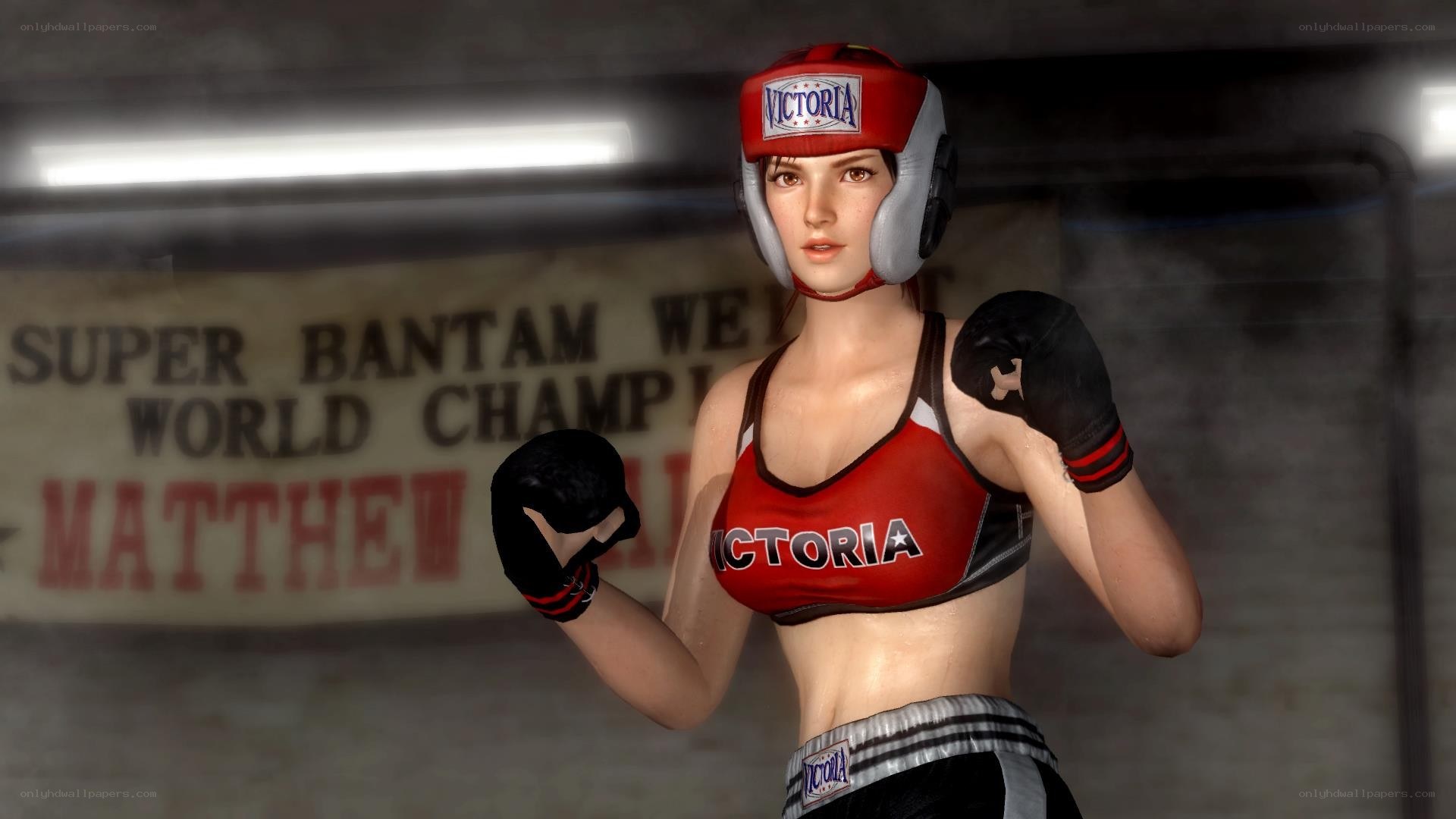 female boxer in training