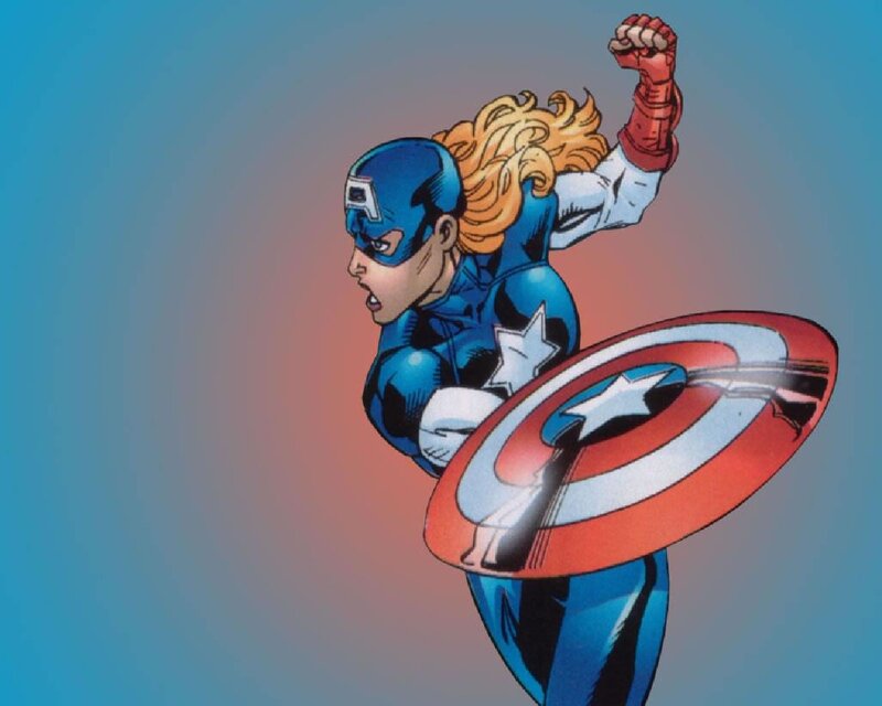 Female Captain America — Blue