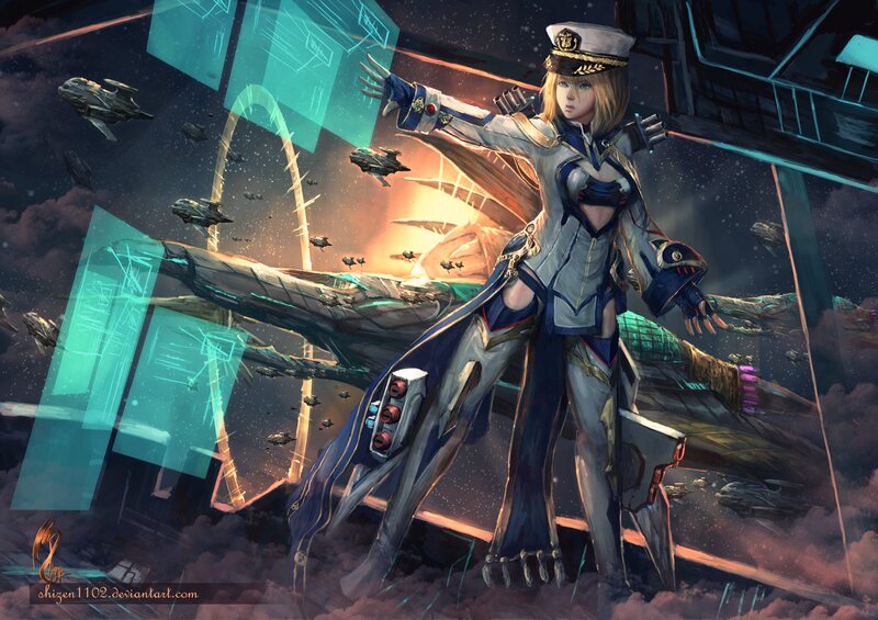 Female Captain in Space