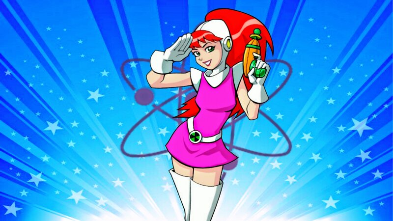 Female Cartoon Character — Blue, Energetic