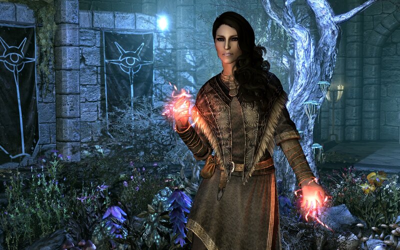 Female Character Casting Spell — Blue, Dramatic, Night, 3d Render