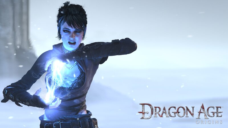 Female Character Casting Spell — Blue, Dramatic, Winter, 3d Render