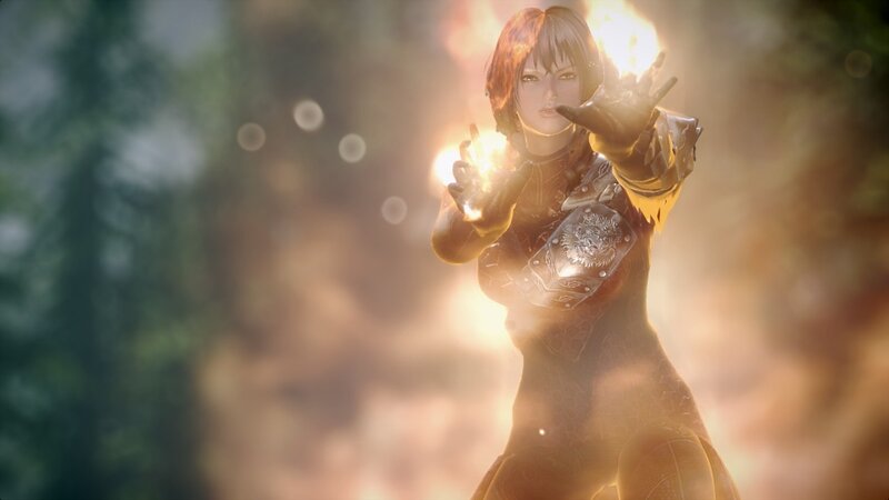 Female Character Casting Spell — Brown, Dramatic, 3d Render, Fire Magic