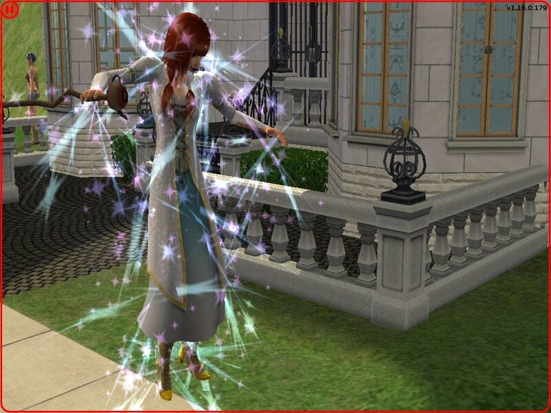 Female Character Casting Spell — Green, Magical