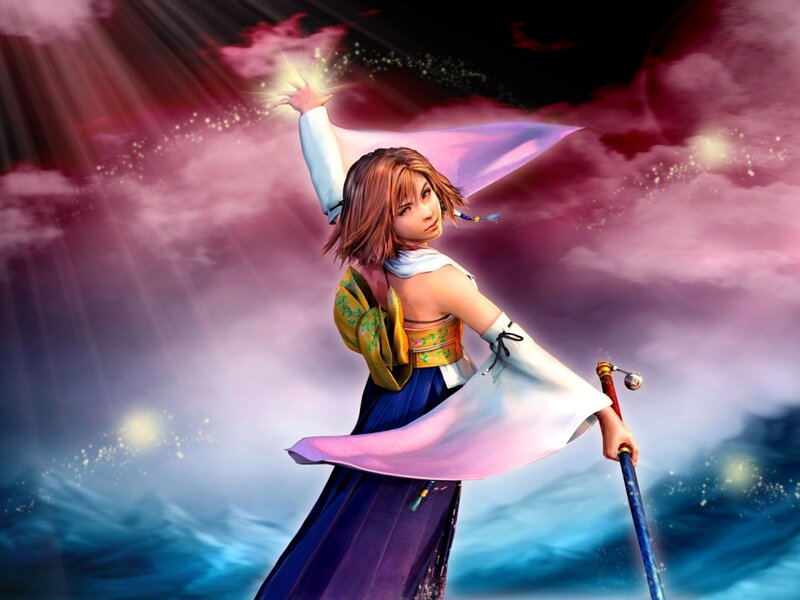 Female Character Casting Spell — Purple, Dramatic, Digital Art, Magic, Staff