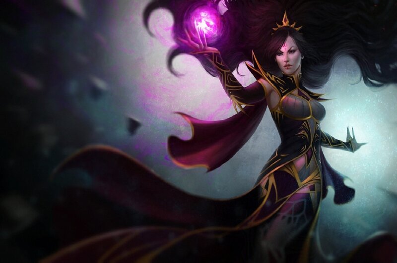 Female Character Casting Spell — Purple, Dramatic, Digital Art, Magic