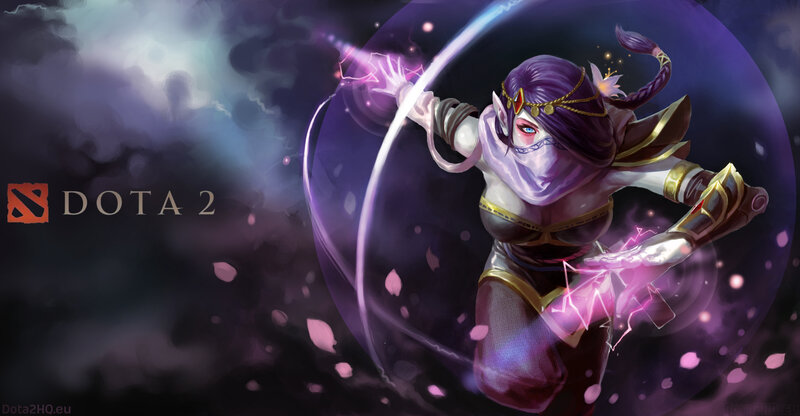 Female Character Casting Spell — Purple, Dramatic, Night, Digital Art, Magic, Sword