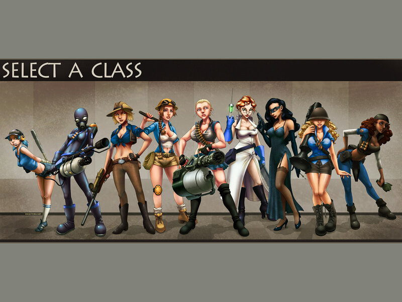 Female character class selection