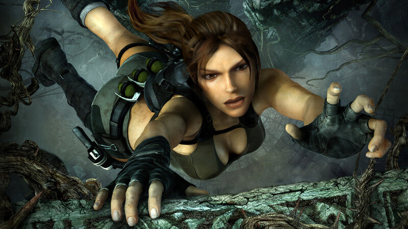 Female Character Climbing — Brown, Tense, 3d Render
