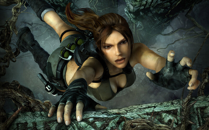 Female Character Climbing — Gray