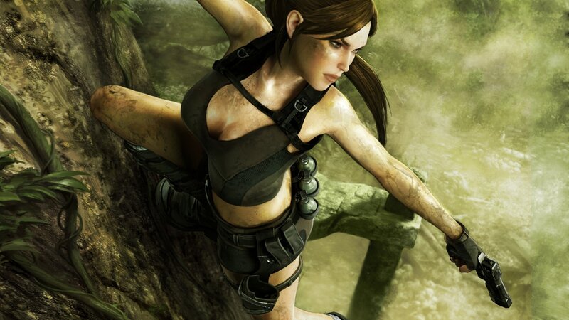 Female Character Climbing — Green, Tense