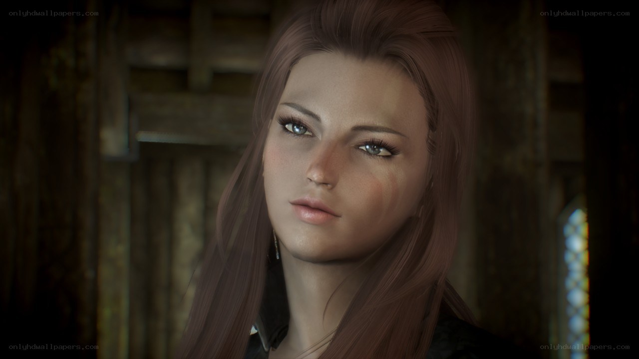 female character close-up