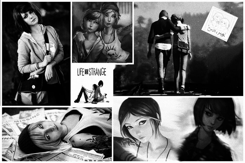 Female Character Collage — Black