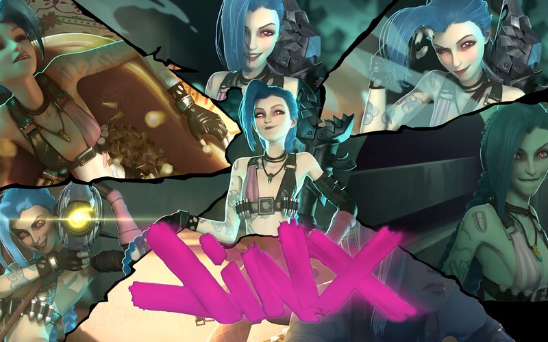 Female Character Collage — Pink