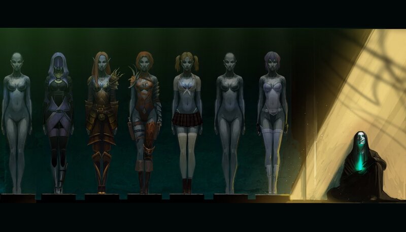 Female Character Designs — Green