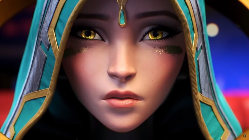 Female Character Face — Teal