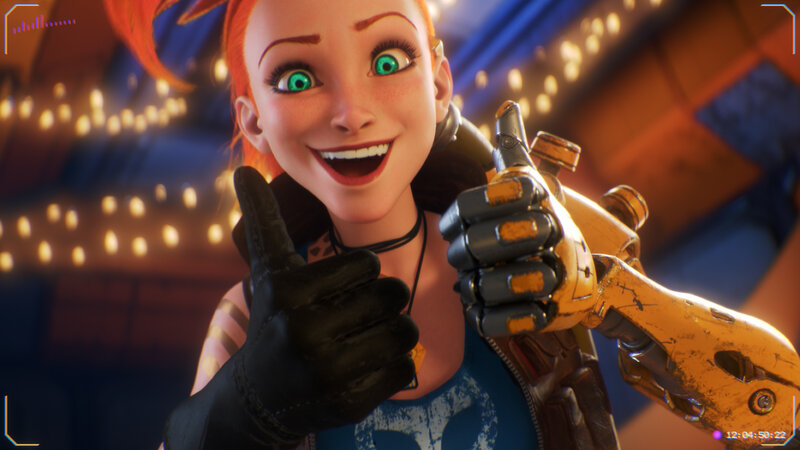 Female Character Giving Thumbs-up