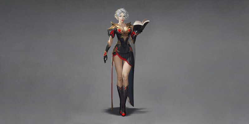Female Character Holding Book