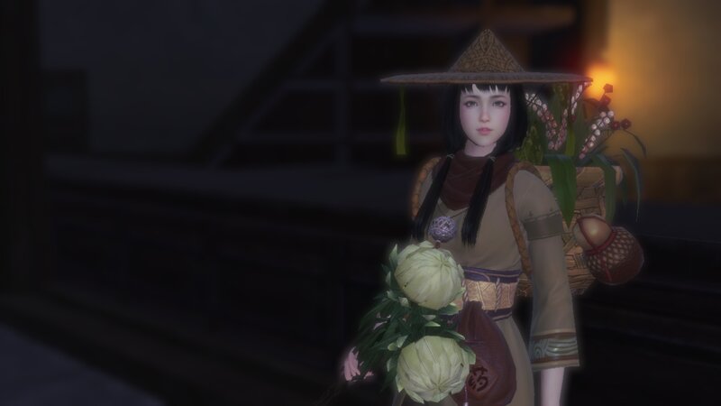 Female Character Holding Flowers