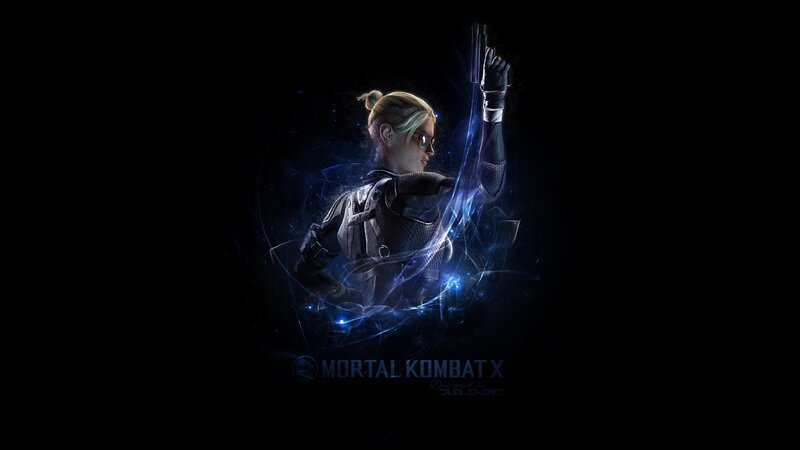 Female Character Holding Gun — Black, Dramatic, Night